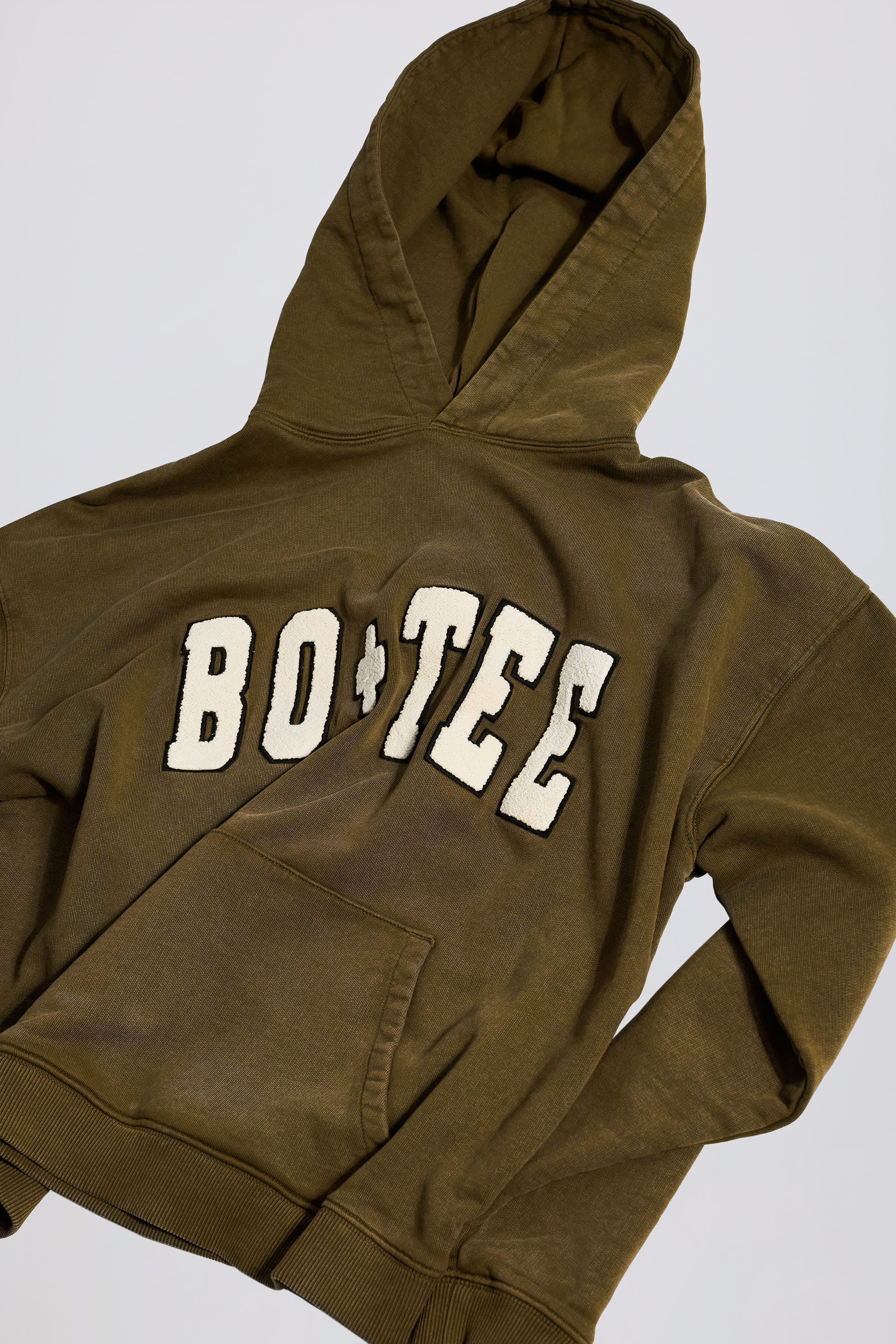 Acid Wash Oversized Hoodie in Dark Green